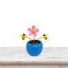 Littryee Solar Dancing Sunflower, Solar Dancing Solar Toys, Solar Powered Dancing Flower Toys, Bee Flower Car Swinging Dancing Toy, Shaking Head Flower Car Ornaments for Car Home Desk Decor view 3