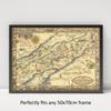 1000 Piece Jigsaw Puzzle map for Adults | 1950 Appalachian Region | Kentucky | West Virginia | North Carolina | Tennessee - Appalachian Trail - Virginia - Western Puzzles view 3