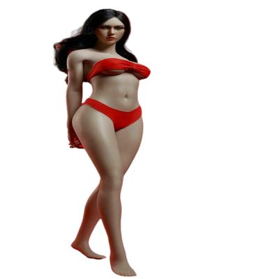1/6 Scale Female Body, 12inch Female Super Flexible Suntan Skin Seamless Action Figure Body Doll with Head Sculpt