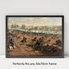 1000 Piece Jigsaw Puzzle | Battle of Gettysburg by Thure de Thulstrup, 1887. Shows Major General Winfield S. Hancock Riding Along The Union | Gettysburg Civil war Puzzle view 4