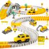 260 PCS Construction Race Tracks for Kids Toys, 2 Racing Cars, 4 Construction Cars, 1 Map & Flexible DIY Track Set, Engineering Toys for 3 4 5 6 Year Old Boys Girls view 1