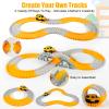 260 PCS Construction Race Tracks for Kids Toys, 2 Racing Cars, 4 Construction Cars, 1 Map & Flexible DIY Track Set, Engineering Toys for 3 4 5 6 Year Old Boys Girls view 3