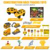 260 PCS Construction Race Tracks for Kids Toys, 2 Racing Cars, 4 Construction Cars, 1 Map & Flexible DIY Track Set, Engineering Toys for 3 4 5 6 Year Old Boys Girls view 4