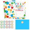 30 Pack Bounce House or Jumping Birthday Party Invitation Jump Bounce House Party Invitation Cards, 30 Trampoline Sticker Labels with 30 Envelopes Bounce House Party Decorations Supplies for Boys view 1