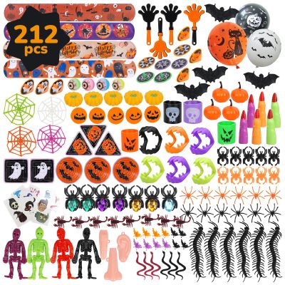 TOY Life Halloween Party Favors 212 Pcs Kids Party Favor Halloween Treats Toys in Bulk Goodie Bags Stuffers Return Gifts for Kids Birthday Party Favor Halloween Trick or Treat Classroom Party Supplies