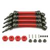 RCAWD Drive Shaft Set Front Rear 4pcs #45 Steel Driveshafts CVD Axle for ARRMA Big Rock V3 3S BLX 4x4 Upgrade Parts (Red) view 1