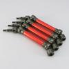 RCAWD Drive Shaft Set Front Rear 4pcs #45 Steel Driveshafts CVD Axle for ARRMA Big Rock V3 3S BLX 4x4 Upgrade Parts (Red) view 2