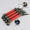 RCAWD Drive Shaft Set Front Rear 4pcs #45 Steel Driveshafts CVD Axle for ARRMA Big Rock V3 3S BLX 4x4 Upgrade Parts (Red) view 3