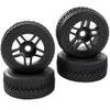 4Pcs ShareGoo OD 4.4'' 1/8 Buggy Tires,17mm Hex Hub Wheel Rims & Rubber Tires Set Compatible with Redcat Teamc Losi HPI Kyosho HSP Hobao Arrma 1/8 RC Off Road Buggy Car (Style 2) view 1