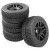 4Pcs ShareGoo OD 4.4'' 1/8 Buggy Tires,17mm Hex Hub Wheel Rims & Rubber Tires Set Compatible with Redcat Teamc Losi HPI Kyosho HSP Hobao Arrma 1/8 RC Off Road Buggy Car (Style 2) view 2