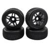 4Pcs ShareGoo OD 4.4'' 1/8 Buggy Tires,17mm Hex Hub Wheel Rims & Rubber Tires Set Compatible with Redcat Teamc Losi HPI Kyosho HSP Hobao Arrma 1/8 RC Off Road Buggy Car (Style 1) view 1