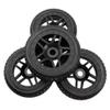 4Pcs ShareGoo OD 4.4'' 1/8 Buggy Tires,17mm Hex Hub Wheel Rims & Rubber Tires Set Compatible with Redcat Teamc Losi HPI Kyosho HSP Hobao Arrma 1/8 RC Off Road Buggy Car (Style 1) view 3