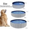 Foldable Dog Pool,Hard Plastic Dog Swimming Pools Collapsible Kiddie Pool, Portable Bath Tub for Kids Dogs and Cats,PVC Wading Pool, Pet Puppy Bathing Tub,63x12 view 4