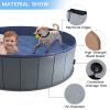 Foldable Dog Swimming Pool, Kids Paddling Pool,Pet Bathing Tube Indoor Outdoor Puppy Pool,Collapsible Hard Plastic Portable Bath Tub Pet Wading Pool for Pets Dogs and Cats,160 * 30cm view 2