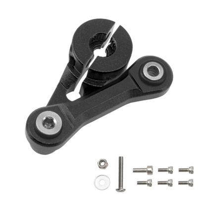 ShareGoo Metal 25T Servo Horn 25T Steering Servo Arm Compatible with 1/8 Arrma Kraton 6S Typhon Outcast Senton Talion Notorious BLX RC Car Upgrade Parts (Black)