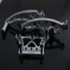 GTBracing CNC Aluminum Front Top Chassis Plate, Front + Rear Chassis Brace Set for RC 1/5 Gasonline Car 1:5 LOSI DBXL V1.0 Silver (3pcs/Set) view 1