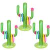 3 Pack Inflatable Cactus Ring Toss Game Sets,Cactus Pool Game Toys Target Toss Floating Swimming Summer Game Toys for Mexican Fiesta Party Accessories Hawaiian Pool Beach Party Decoration Supplies view 1