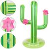 3 Pack Inflatable Cactus Ring Toss Game Sets,Cactus Pool Game Toys Target Toss Floating Swimming Summer Game Toys for Mexican Fiesta Party Accessories Hawaiian Pool Beach Party Decoration Supplies view 3
