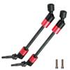 2Pcs ShareGoo Hard Steel RC Drive Shaft CVD Joint Driveshaft Axles Compatible with Traxxas 1/10 E-Revo E-Maxx T-Maxx 1/10 RC Car (Red) view 1