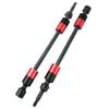 2Pcs ShareGoo Hard Steel RC Drive Shaft CVD Joint Driveshaft Axles Compatible with Traxxas 1/10 E-Revo E-Maxx T-Maxx 1/10 RC Car (Red) view 3