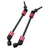 2Pcs ShareGoo Hard Steel RC Drive Shaft CVD Joint Driveshaft Axles Compatible with Traxxas 1/10 E-Revo E-Maxx T-Maxx 1/10 RC Car (Red) view 4