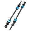 2Pcs ShareGoo Hard Steel RC Drive Shaft CVD Joint Driveshaft Axles Compatible with Traxxas 1/10 E-Revo E-Maxx T-Maxx 1/10 RC Car (Blue) view 3