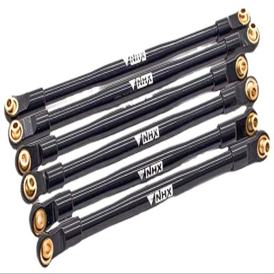NHX RC Aluminum Crawler Wheelbase Links Set Black : RBX10 Ryft