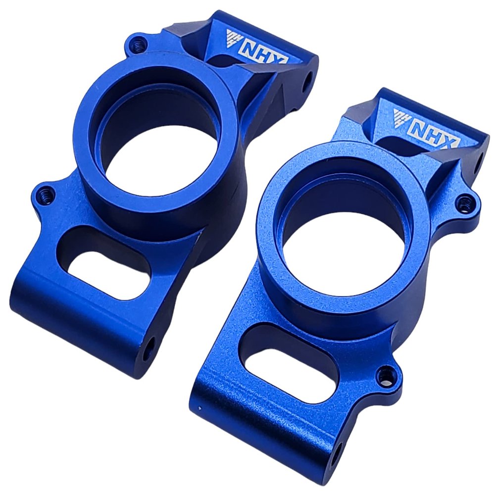 NHX RC Aluminum Rear Hub Set - Blue for Traxxas 1/5 X-MAXX