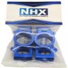 NHX RC Aluminum Rear Hub Set - Blue for Traxxas 1/5 X-MAXX view 4