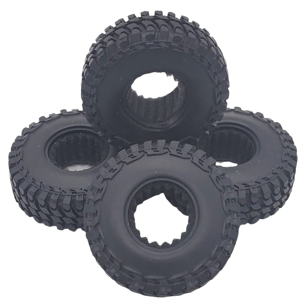 NHX RC Crawler Super Soft Tires w/Foam Inserts (4pc) : Axial SCX24