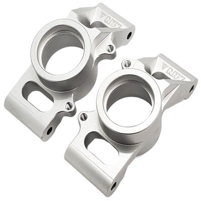 NHX RC Aluminum Rear Hub Set - Silver for Traxxas 1/5 X-MAXX