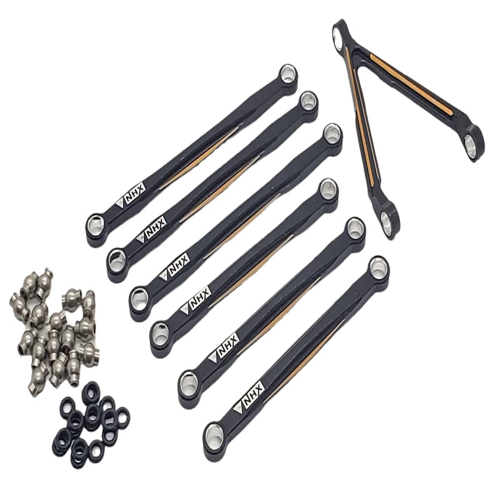NHX RC Aluminum Suspension Rod Links -Gold Side : SCX24 Jeep Wrangler