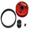 NHX RC Belt Drive Transmission Gear Kit : SCX10 II Gearbox (3.2mm Bore) - Red view 1