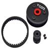 NHX RC Belt Drive Transmission Gear Kit : SCX10 II Gearbox (3.2mm Bore) - Black view 1