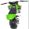 NHX RC Decor 1:12 Motorbike Green -RC Crawler Accessory view 3