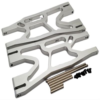 NHX RC Aluminum Front/Rear Down Suspension Arms - Silver for Traxxas 1/5 X-MAXX