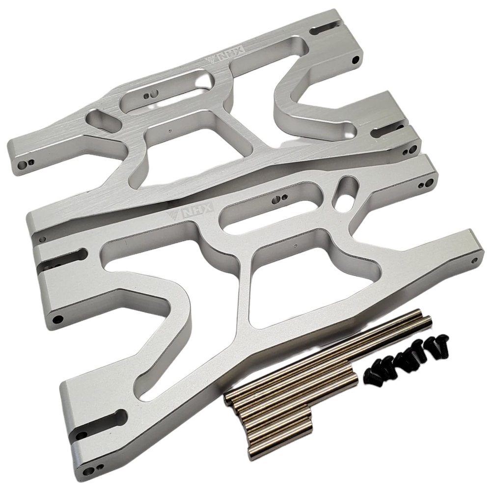 NHX RC Aluminum Front/Rear Down Suspension Arms - Silver for Traxxas 1/5 X-MAXX