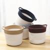 1pc Cotton Rope Storage Basket Desktop Organizer Woven Laundry Basket Fashion Design view 2