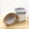 1pc Cotton Rope Storage Basket Desktop Organizer Woven Laundry Basket Fashion Design view 4