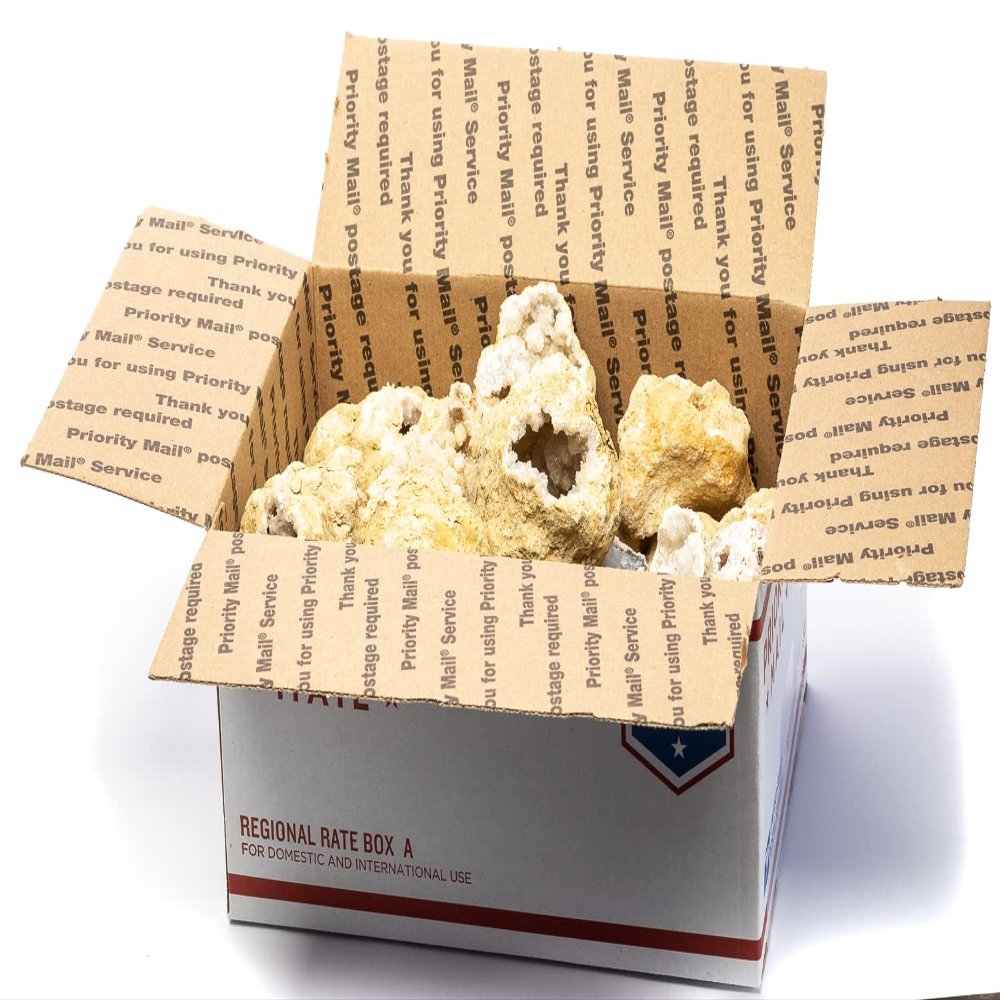 DesertUSA Box of Broken Moroccan Geodes 2 to 5 inches