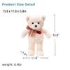 Adorlynetty 15Teddy Bear with Heart Cute White Teddy Bear Stuffed Animals for Valentines Day Soft Stuffed Bear Plush Bear Plushie Toys Gifts for Girlfriend Boyfriend Kid view 4