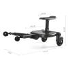 25Kg Baby Stroller Wheels Board with Detachable Seat,Stroller Glider Board Suitable, Auxiliary Pedal Adapter w/Seat Standing Board for Most Brands of Strollers, Holds Children Up to 55lbs view 3
