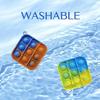 Christmas 60Pcs Mini Pop Push It Keychain Fidget Toy Pack,Mini Pop Push It Bubble Fidget Sensory Toys,Toys for Kids Adult Gifts view 3