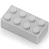 Feleph Basic Parts 320 Pieces 2x4 Light Gray Bricks Building Creative Play Blocks Set Toy Accessories Combine with Major Brick Brands (Gray Light) view 2