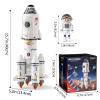 TEMI Space Toys for kids 3-5 5-7 8-10 - Rocket Ship Toys for kids 3-5, Spaceship Astronaut Toys with 2 Astronauts, Projection Lamp, Outer Space Themed Gifts for Toddler Boy Girl 3 4 5 6 7 8 9 Year Old view 2