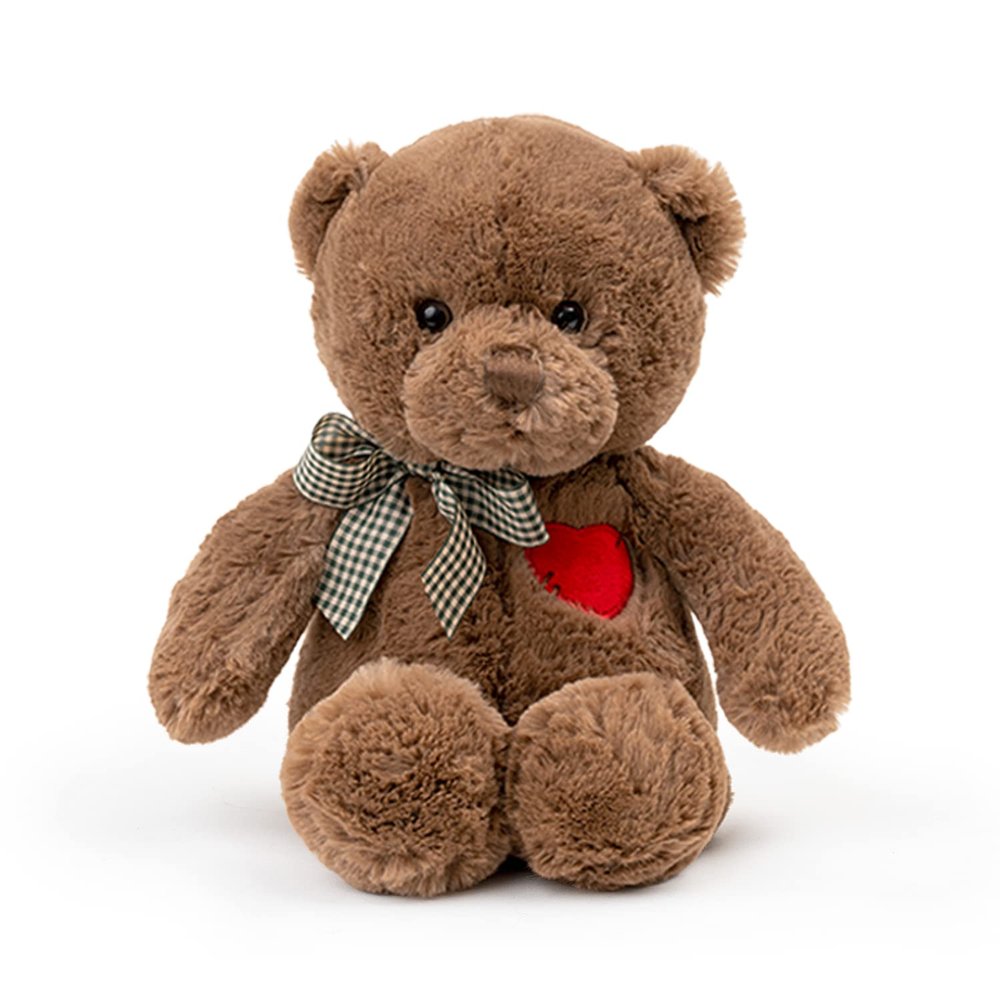Adorlynetty 15Teddy Bear with Heart Cute Brown Teddy Bear Stuffed Animals for Valentines Day Soft Stuffed Bear Plush Bear Plushie Toys Gifts for Girlfriend Boyfriend Kid.