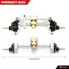 RCAWD Front Rear Portal Axle Set for Axial SCX24 Wrangler Bronco Gladiator C10 Deadbolt Crawlers Upgrade Parts (Silver) view 2