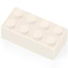 Feleph 320 Pieces 2x4 White Bricks Parts Classic Building Blocks Creative Play Set Toy Accessories Combine with 3001 Major Brick Brands (White) view 2