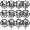 22 Inch Disco Ball Balloons,12 PCS 4D Disco Balloons,Self-sealing Aluminum Foil Balloon,Large Silver Metallic Mirror Balloons for 70s Disco Party Decoration,Birthday Wedding Disco Dance Party Supplies view 1