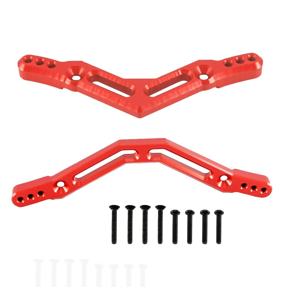 RCAWD Alloy Arrma 3s Shock Tower Front and Rear Shock Tower For ARRMA Typhon 3S Upgrades 4S Granite Senton Big Rock Outcast Upgrade Parts (Red)